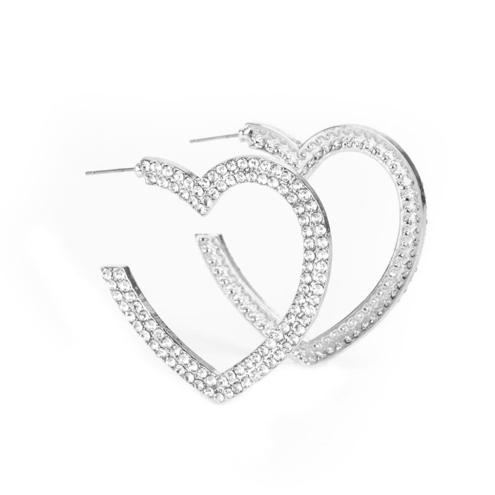 AMORE To Love - White Earrings